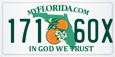 FL license plate 1716OX