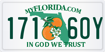 FL license plate 1716OY