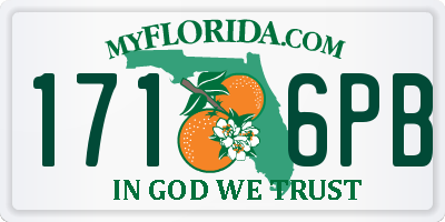 FL license plate 1716PB