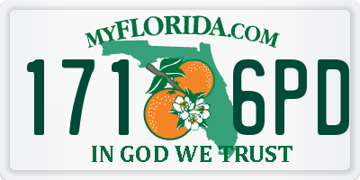 FL license plate 1716PD