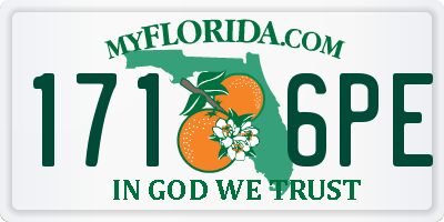 FL license plate 1716PE