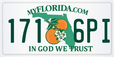 FL license plate 1716PI