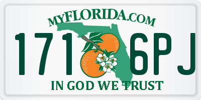 FL license plate 1716PJ