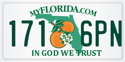 FL license plate 1716PN