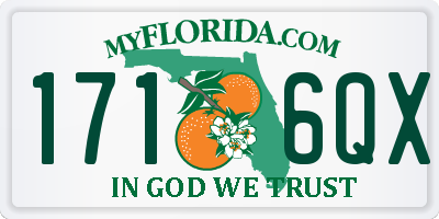 FL license plate 1716QX
