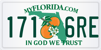 FL license plate 1716RE