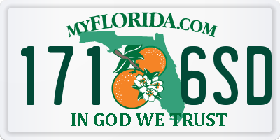 FL license plate 1716SD