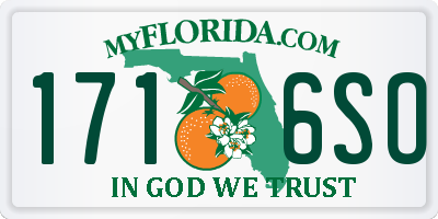 FL license plate 1716SO