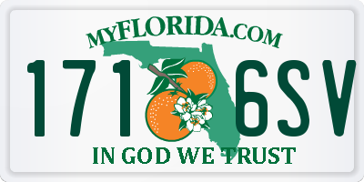 FL license plate 1716SV
