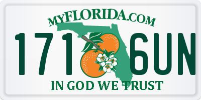 FL license plate 1716UN
