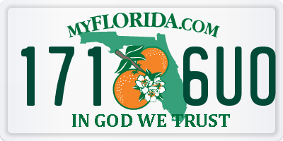 FL license plate 1716UO