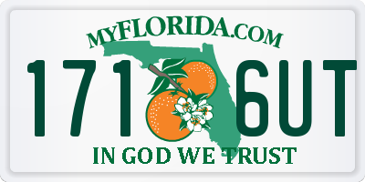 FL license plate 1716UT