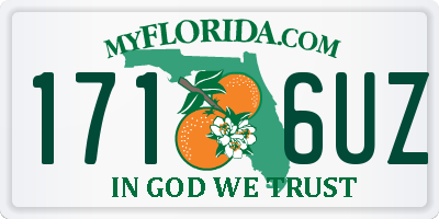 FL license plate 1716UZ
