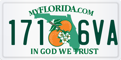 FL license plate 1716VA
