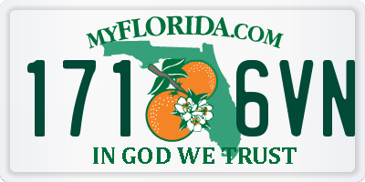 FL license plate 1716VN