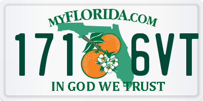 FL license plate 1716VT