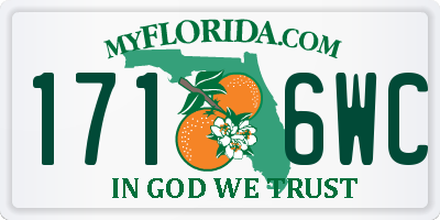 FL license plate 1716WC