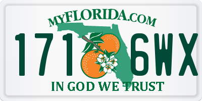 FL license plate 1716WX