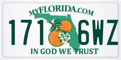 FL license plate 1716WZ