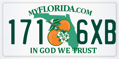 FL license plate 1716XB