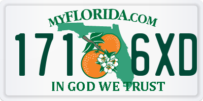 FL license plate 1716XD