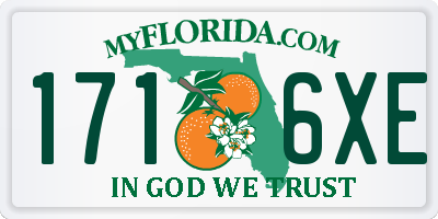 FL license plate 1716XE