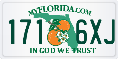 FL license plate 1716XJ