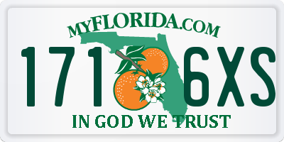 FL license plate 1716XS