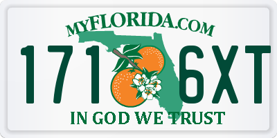 FL license plate 1716XT
