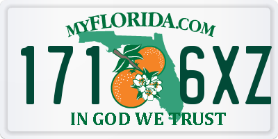 FL license plate 1716XZ