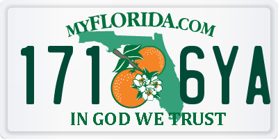 FL license plate 1716YA