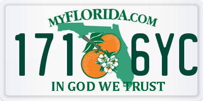 FL license plate 1716YC