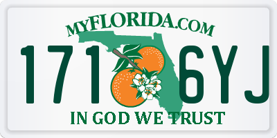 FL license plate 1716YJ