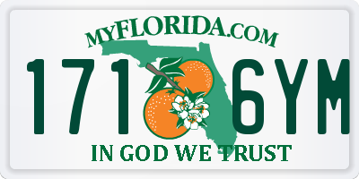 FL license plate 1716YM