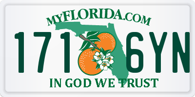 FL license plate 1716YN