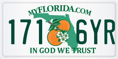 FL license plate 1716YR