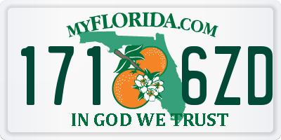 FL license plate 1716ZD