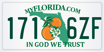 FL license plate 1716ZF