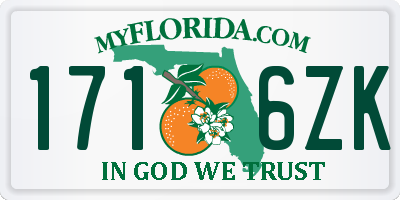 FL license plate 1716ZK