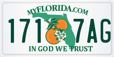 FL license plate 1717AG