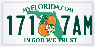 FL license plate 1717AM