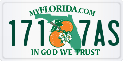FL license plate 1717AS