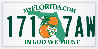 FL license plate 1717AW