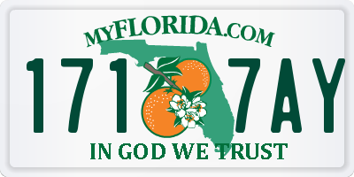 FL license plate 1717AY