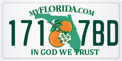 FL license plate 1717BD