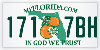 FL license plate 1717BH