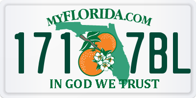 FL license plate 1717BL