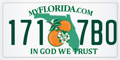 FL license plate 1717BO