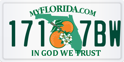 FL license plate 1717BW