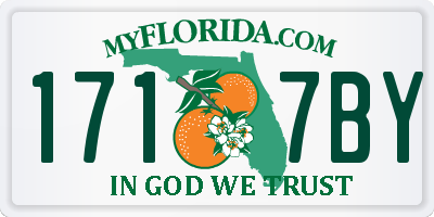 FL license plate 1717BY